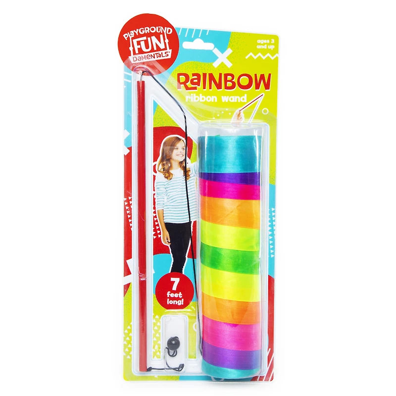 Rainbow Ribbon Wand 7ft