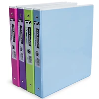 Neon Clear View 3-Ring Binder w/ Pockets 1in