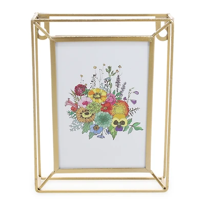 Dimensional Picture Frame w/ Print (Fits 4in x 6in Photo)