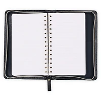 Faux Leather Padded Zipper Journal