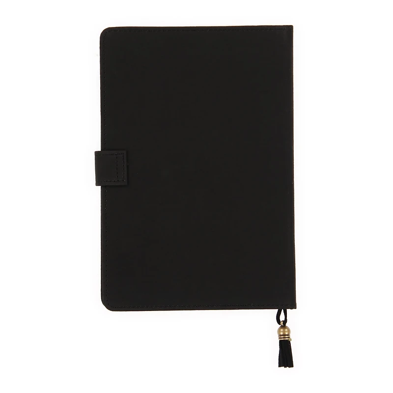 Suede Journal With Snap Closure & Bookmark
