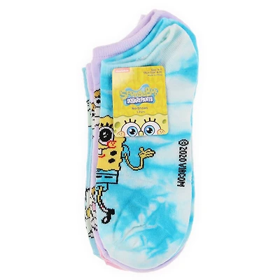 Ladies Spongebob Squarepants™ Tie Dye No Show Socks 5-Pack