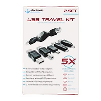 5-in-1 Universal USB Travel Kit