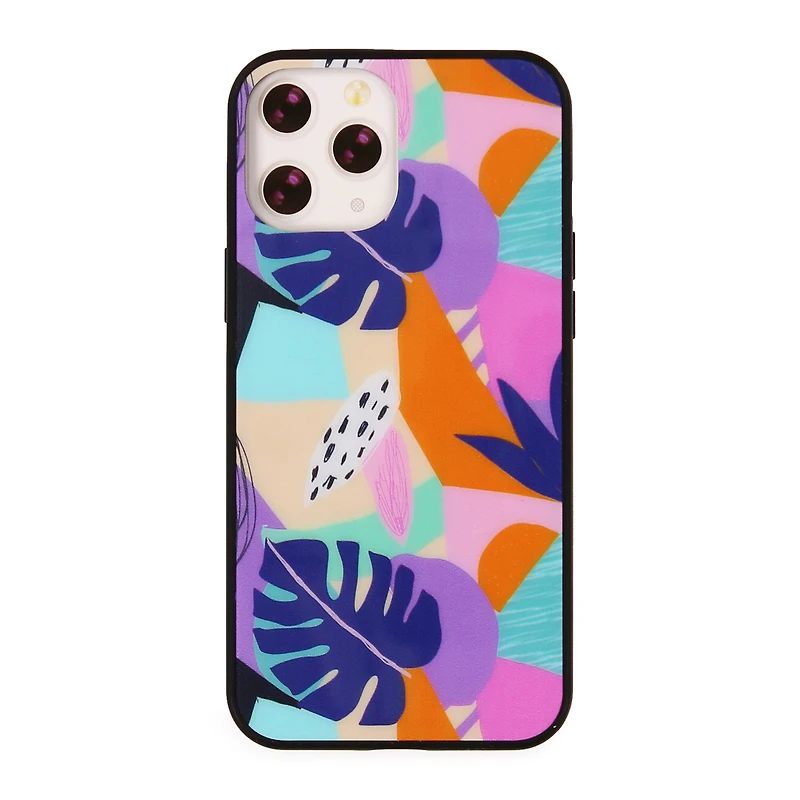 iPhone 12 Pro Max® Tempered Glass Phone Case - Tropical Collage