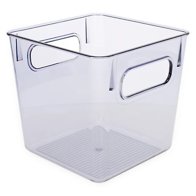 Small Clear Plastic Storage Bin 6in x
