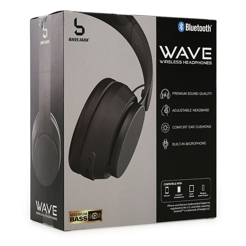 Wave Bluetooth® Headphones With Microphone & Maximum Bass