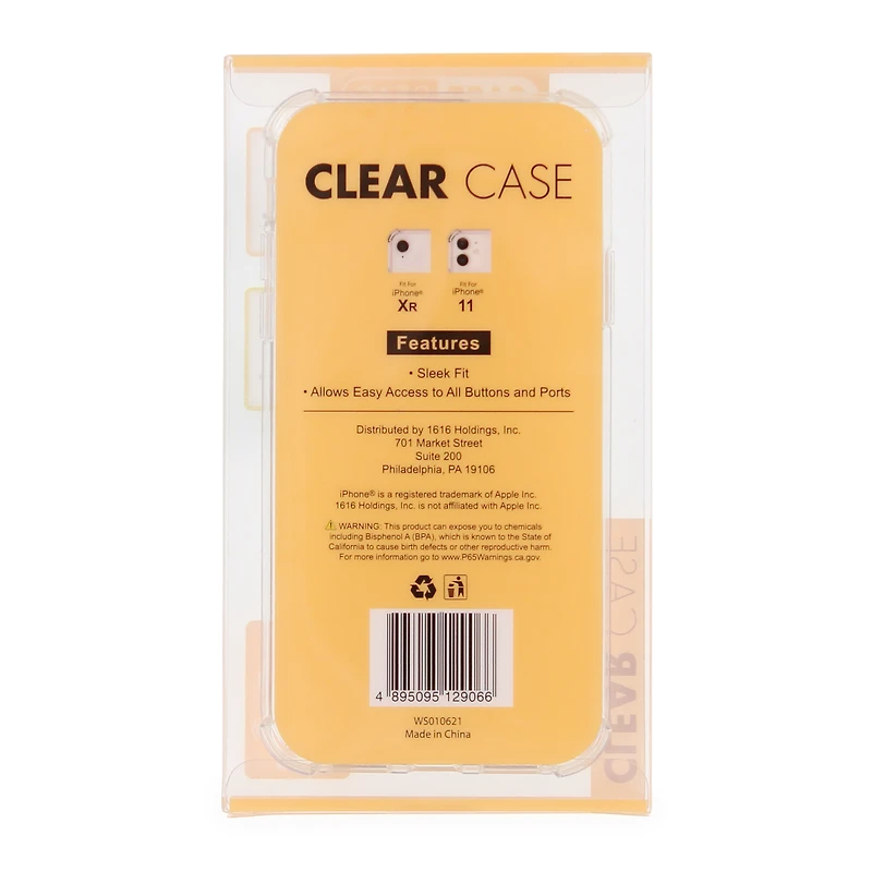 iPhone 11®/Xr® Wireless Charging Compatible Case - Clear