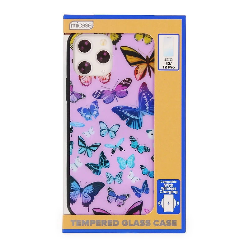 iPhone 12®/12 Pro® Tempered Glass Phone Case - Butterflies