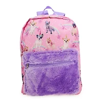 Unicorn Backpack w/ Faux Fur Pocket
