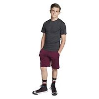 Young Men's French Terry Shorts - Burgundy