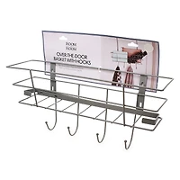 Emerald Over-The-Door Basket With Hooks 15in x 17.25in