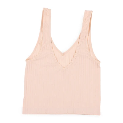 Juniors Seamless V-Neck Tank Top - Pink