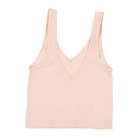 Juniors Seamless V-Neck Tank Top - Pink