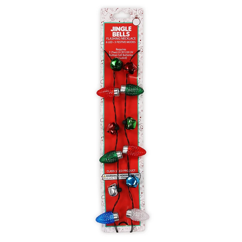 Holiday Jingle Bell Light Up Necklace