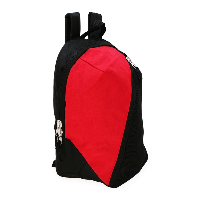 Asymmetrical Backpack With Tablet Pocket 16in - Red/Black