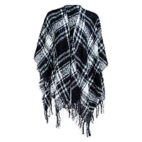 Plaid Woven Ruana Wrap