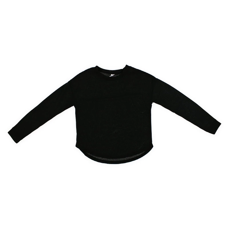 Juniors Waffle Knit Lounge Top