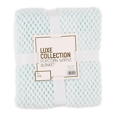 The Luxe Collection Popcorn Waffle Blanket 50in x 60in