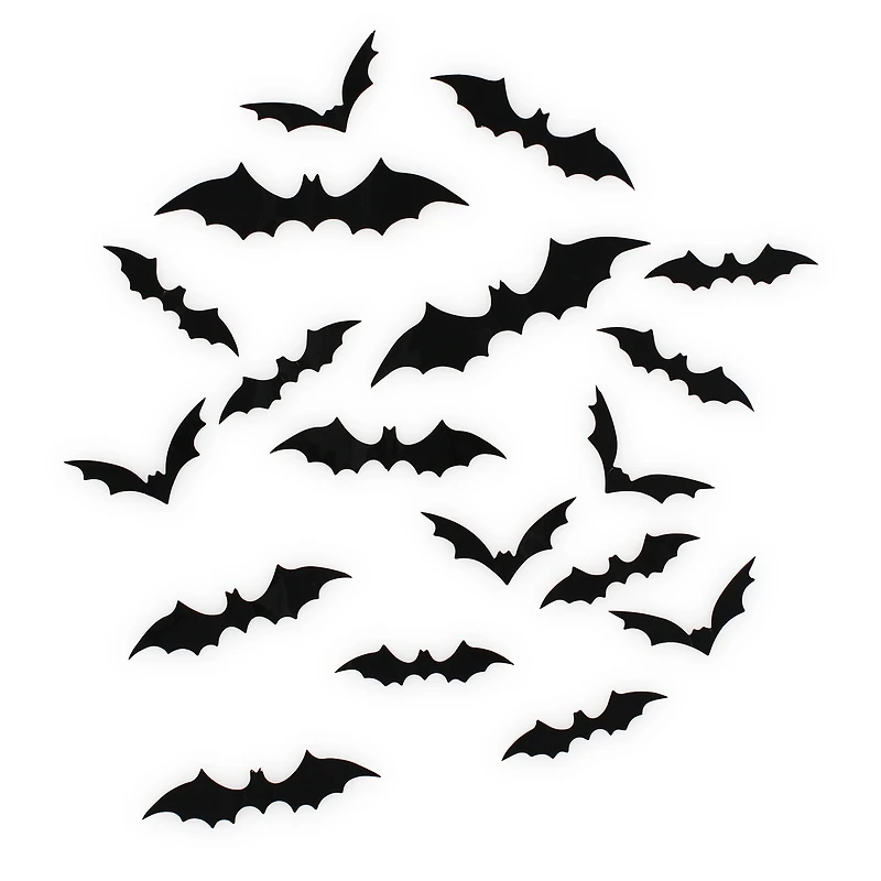 3D Bats Halloween Decorations 30-Count