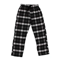 Young Men's Black & White Buffalo Plaid Flannel Lounge Pants