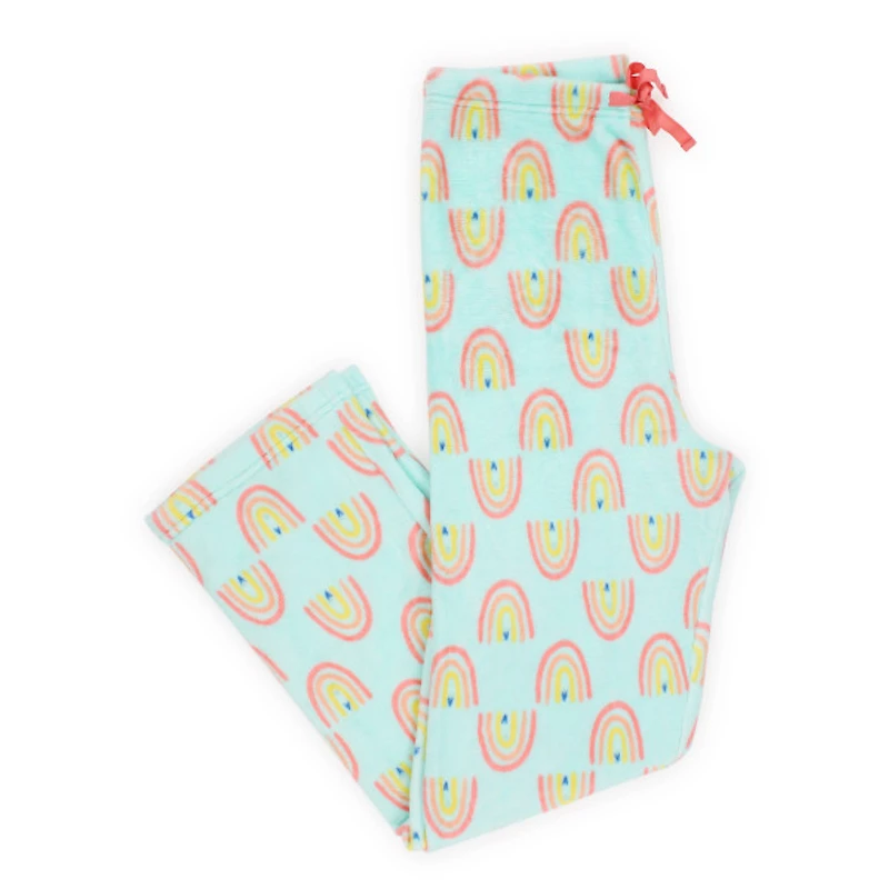 Juniors Plush Lounge Pants - Rainbow Print