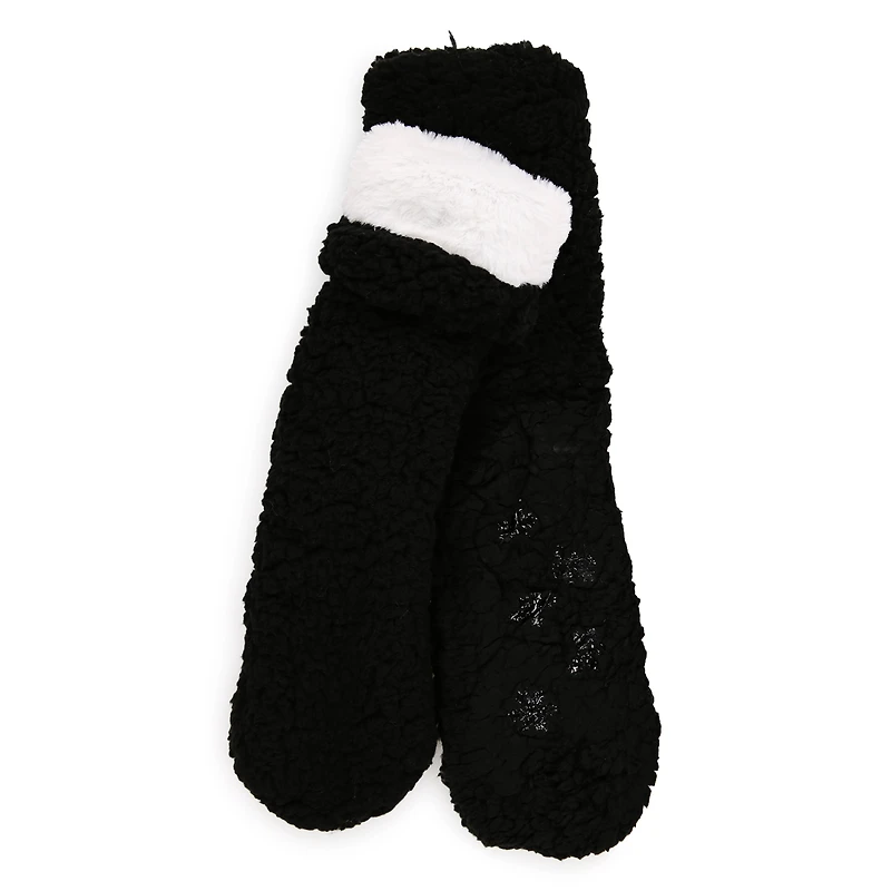 Reversible Sherpa Slipper Socks