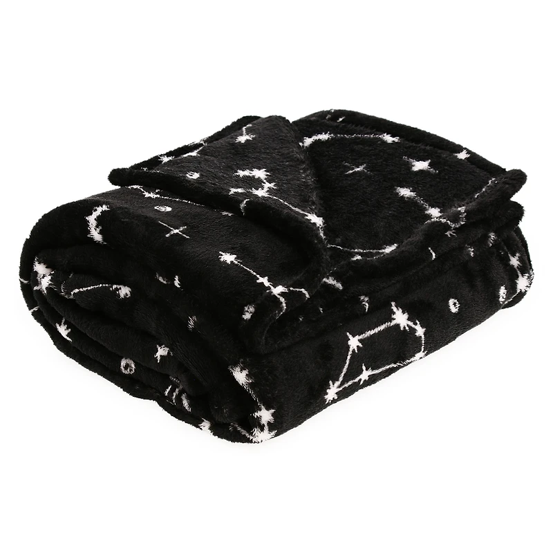 Astrology Plush Blanket 50in x 60in - Constellations/Night Mode