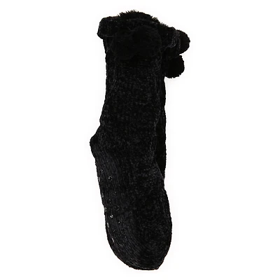 Chenille & Faux Fur Cabin Socks