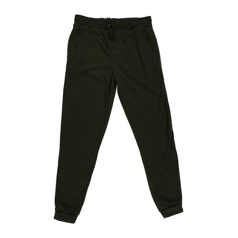 Young Men's French Terry Joggers - Olive Green