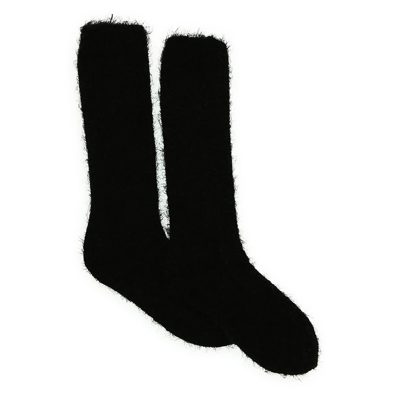 Eyelash Knit Knee High Slipper Socks, 1 Pair