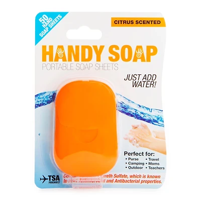 Handy Soap Paper 50-Count Portable Soap Sheets, Citrus Scent