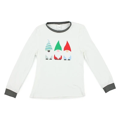 Juniors Matching Holiday Pajama Top - Gnomes