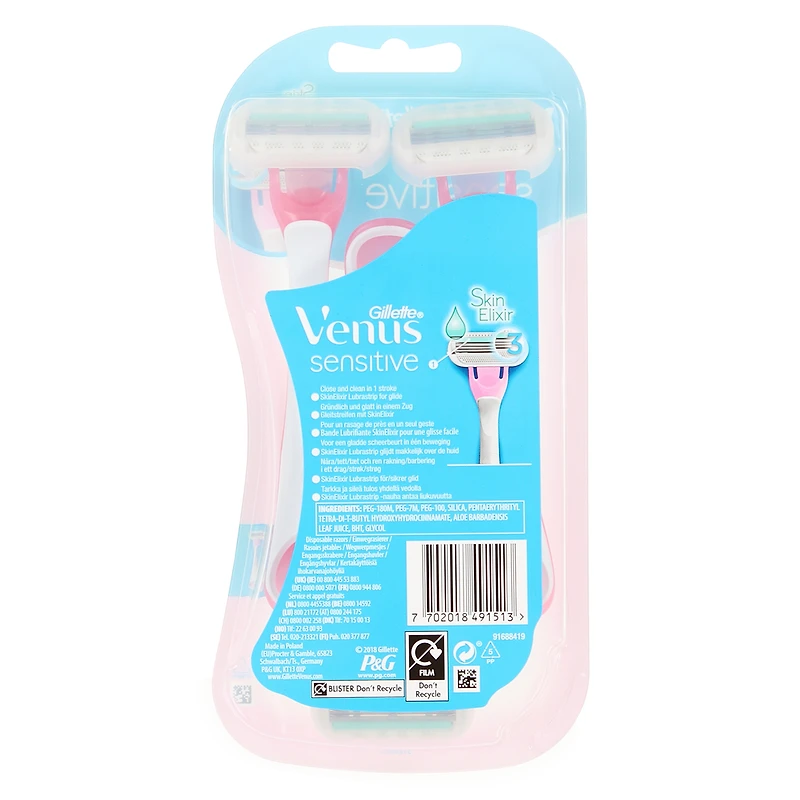 Gillette® Venus Sensitive 3-Blade Disposable Razors 3-Count