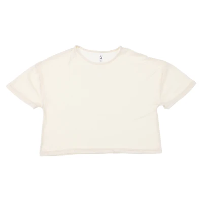 Juniors Boxy Hacci Top - White