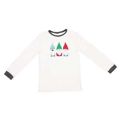 Young Men's Holiday Pajama Top - Gnomes