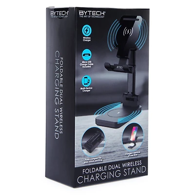 Foldable Dual Wireless Charger With Apple Watch® Stand