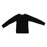 Young Men's Thermal Henley Shirt - Black