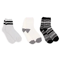 Fuzzy Slipper Socks 3-Pair Multipack