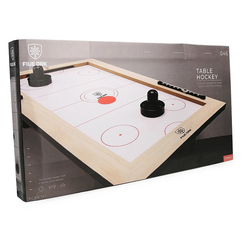 Five Oak™ Wooden Tabletop Hockey Game 25.5in