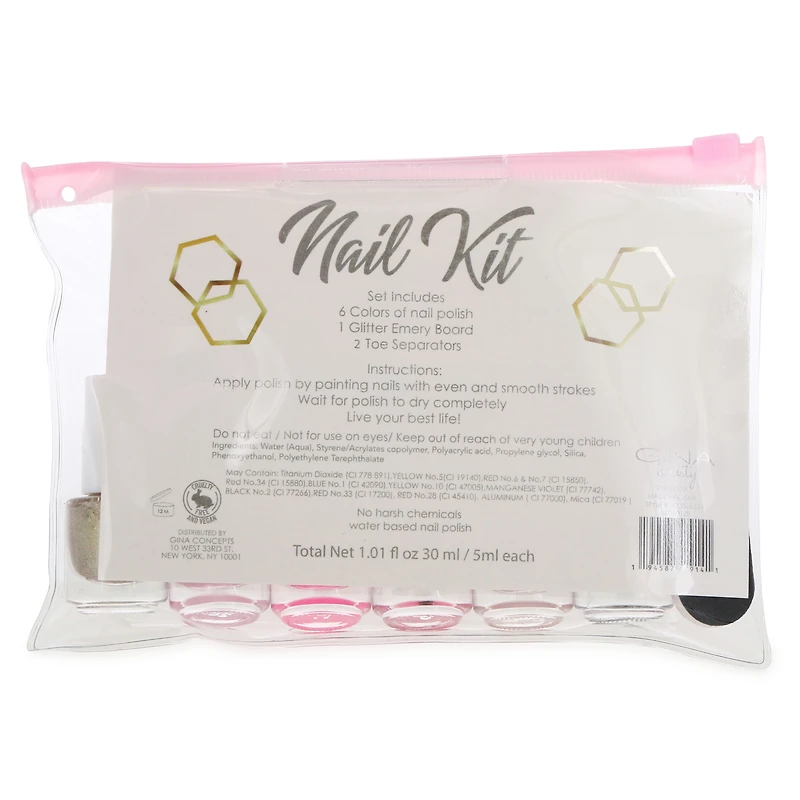 10-Piece Nail Kit With Nail Polish & Accessories