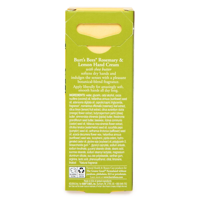 Burt's Bees® Rosemary & Lemon Hand Cream With Shea Butter 1oz