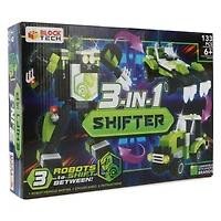 Block Tech® 3-in-1 Shifter Robot-Vehicle Build Set
