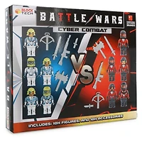 Block Tech® Battle Wars 10 Minifigures & Accessories Set