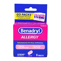 Benadryl® Allergy Go Packs™ 8 Tablets