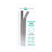 Stainless Steel Straws 4-Pack With Cleaning Brush