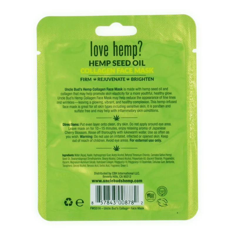 Uncle Bud's® Hemp Seed Oil Collagen Face Mask