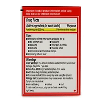 Extra Strength Tylenol® Acetaminophen 500Mg, 24 Coated Tablets