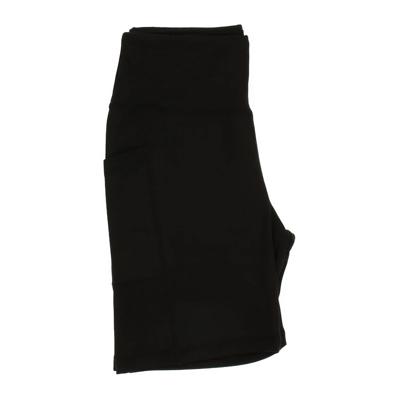 Black High Waist Bike Shorts w/ Pockets