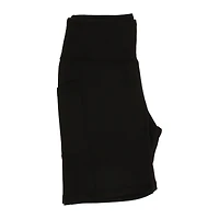 Black High Waist Bike Shorts w/ Pockets