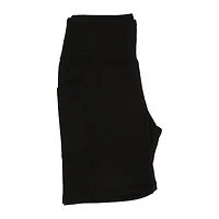 Black High Waist Bike Shorts w/ Pockets
